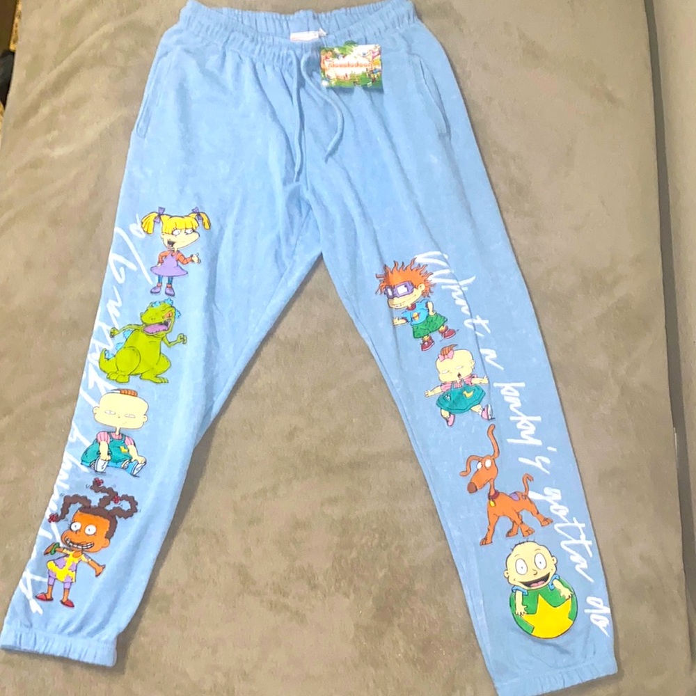 Medium light blue Nickelodeon sweatpants brand new never been worn